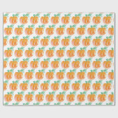 Hand Waterverf Pumpkin Oranje Overlooppapier Cadeaupapier (Vlak)