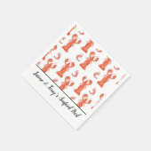 Hand Waterverf Seafood Boil Lobster Shrimp Servet (Hoek)