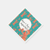 Hand Waterverf Seafood Boil Lobster Shrimp Servet (Hoek)