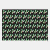 Hand Waterverf Snowflakes Kerstmis Zwart wit Inpakpapier Vel (Voorkant 3)