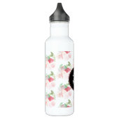Hand Waterverf Summer Pink Floral Monogram Waterfles (Links)