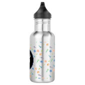 Hand waterverf zomer kleine bloemige monogram waterfles (Rechts)