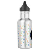 Hand waterverf zomer kleine bloemige monogram waterfles (Links)