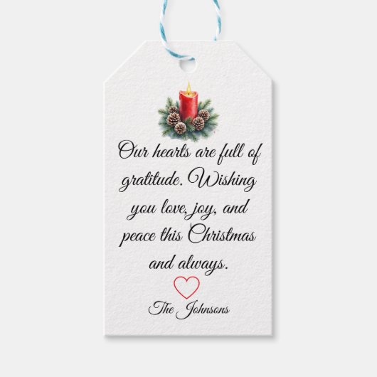 Hand Written Christmas Cadeaulabel (Voorkant)