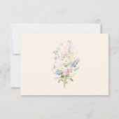 Hand Written Drawn Floral Summer Wedding RSVP Kaartje (Achterkant)