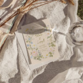 Hand Written Floral Wreath Summer Photo Wedding Save The Date