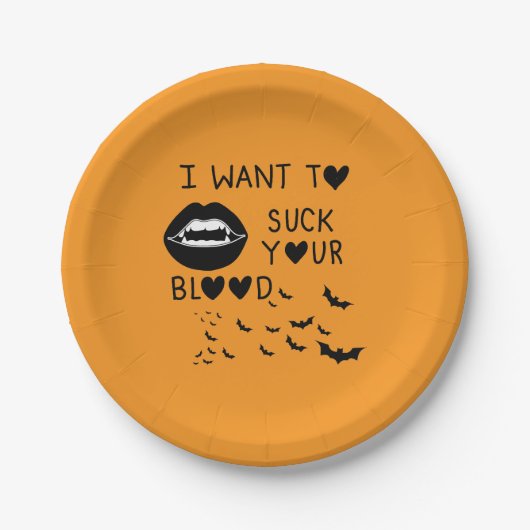 Hand written 'I Want to suck Your blood' Papieren Bordje (Voorkant)