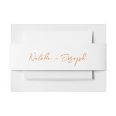  Hand Written Orange Fun Calligraphy Boho Wedding Uitnodigingen Wikkel (Voorkant Voorbeeld)