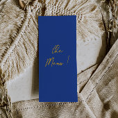 Hand Written Yellow Blue Italian Wedding Menu