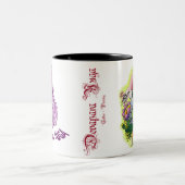 hand würfel, Yuga-Frosch, dy Tweekleurige Koffiemok (Center)