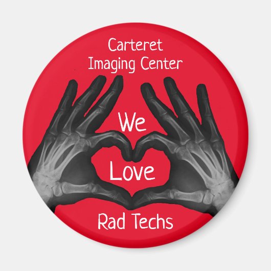 Hand Xray Heart Rad Tech Apprecied Magnet (Voorkant)