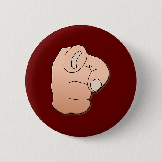 Hand Zeigefinger hand pointer finger Ronde Button 5,7 Cm (Voorkant)