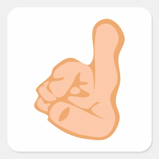Hand Zeigefinger index finger Vierkante Sticker (Voorkant)
