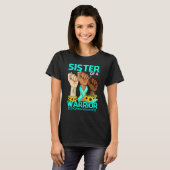 Hand zuster van een krijger scleroderma bewustzijn t-shirt (Voorkant volledig)