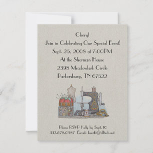 Handaangedreven naaimachine kaart