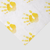 Handafdruk geel Unisex Waterverf Art Sweet Baby Tissuepapier (Detail)