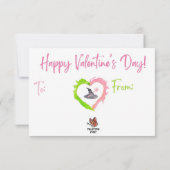 Handafdruk op mijn Hart Valentijnsdagkaart Bedankkaart (Achterkant)