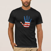 Handafdruk van Amerikaanse vlag T-shirt (Voorkant)