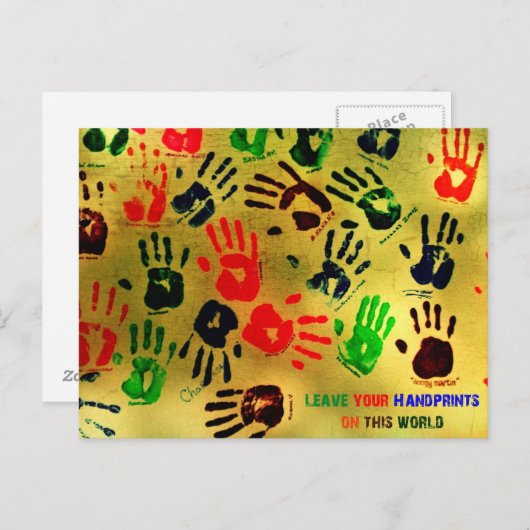 Handafdrukken Briefkaart (Voorkant / Achterkant)