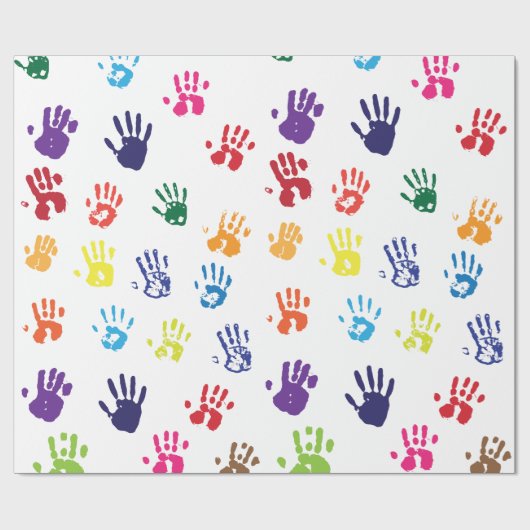 Handafdrukken Verpakkingspapier Cadeaupapier (Vlak)