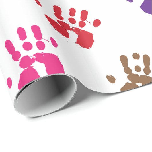 Handafdrukken Verpakkingspapier Cadeaupapier (Rol Hoek)