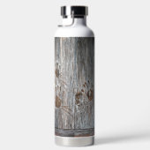 Handafdrukken Vogels op houten planken met herfstb Waterfles (Rechts)