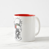 Handala (Palestijns Kind) over Mok (Voorkant rechts)