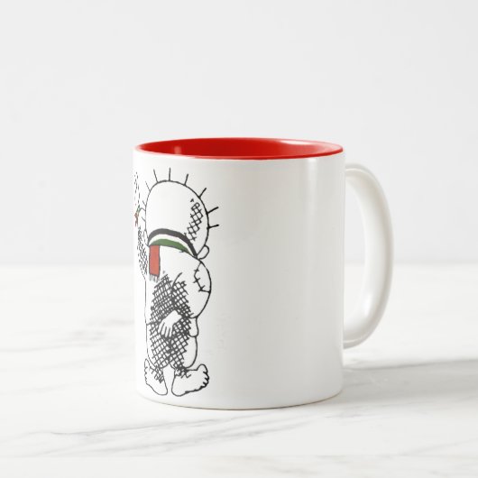 Handala (Palestijns Kind) over Mok (Voorkant rechts)