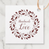 Handame With Love Floral Wreath Quote In Brown Bedankjes Labels (Achterkant)