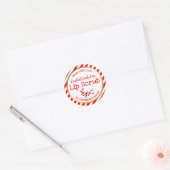  handapparaat voor kerstlippen ronde sticker (Envelop)