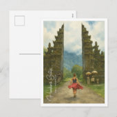 Handara Gate Bali Waterverf – Azië Reizen Feestdagenkaart (Voorkant / Achterkant)