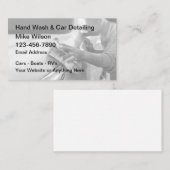 Handautowas en auto het detailleren Visitekaartjes (Voorkant / Achterkant)