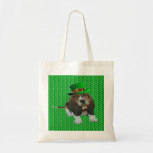 Handbag Basset Hound Happy St.Patrick's Day Tote Bag