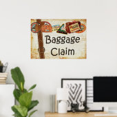 Handbagageclaimteken Poster (Thuiskantoor)
