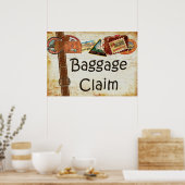 Handbagageclaimteken Poster (Keuken)