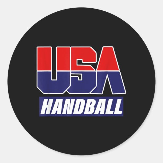 Handbal 2021 Usa Team Ronde Sticker (Voorkant)