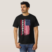 Handbal Amerikaanse vlag voor Amerikaanse spelers, T-shirt (Voorkant volledig)