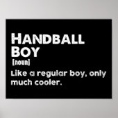 Handbal Boy Definition Funny Handbal Speler Poster (Voorkant)