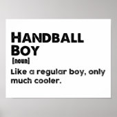 Handbal Boy Definition Funny Handbal Speler Poster (Voorkant)