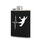 Handbal - de Hartslag van de Speler van de Handbal Heupfles (Links)