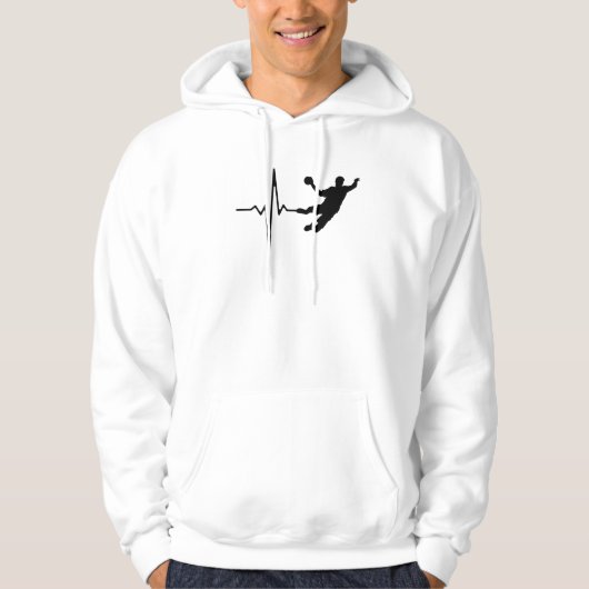 Handbal - de Hartslag van de Speler van de Handbal Hoodie (Voorkant)