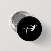 Handbal - de Hartslag van de Speler van de Handbal Ronde Button 3,2 Cm (Voorkant /achterkant)