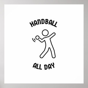 Handbal de hele dag poster