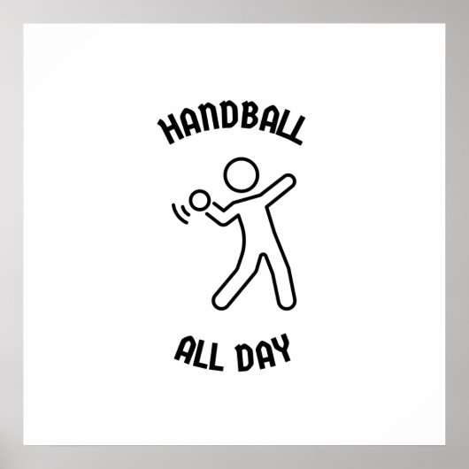 Handbal de hele dag poster (Voorkant)