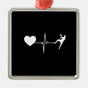 Handbal Handbalspeler Hartslag Metalen Ornament