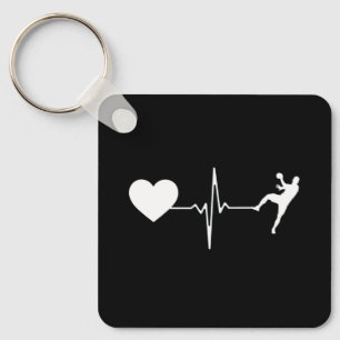 Handbal Handbalspeler Hartslag Sleutelhanger