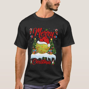 Handbal Kerstboom Lights Santa Sports Player T-shirt