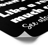 Handbal Meisje Grappig Woordenboek Definitie Poster (Hoek)