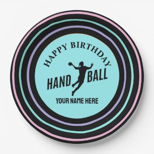 Handbal Meisje Verjaardag, Handbal Speler Cadeau Papieren Bordje
