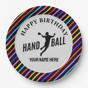 Handbal Meisje Verjaardag, Handbal Speler Cadeau Papieren Bordje